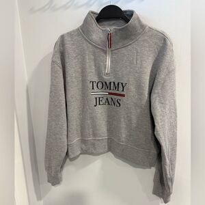 Tommy Hilfiger Gray Half-Zip Sweatshirt